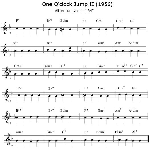 Transcription One O Clock Jump