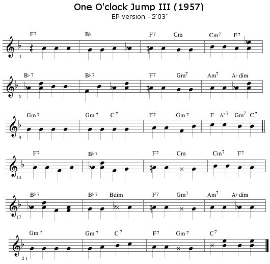 Transcription One O Clock Jump